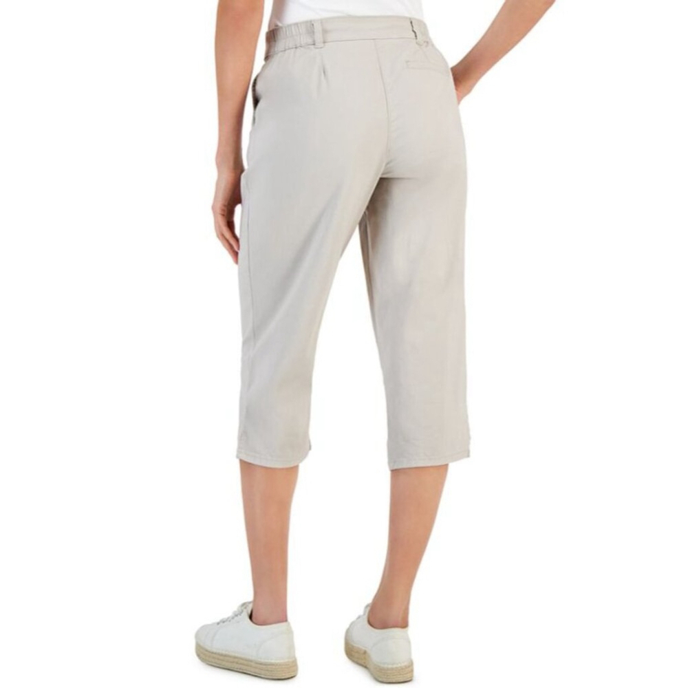 Karen Scott Women's Light Beige Comfort Waist Capri Pants NWT - Picture 3 of 11